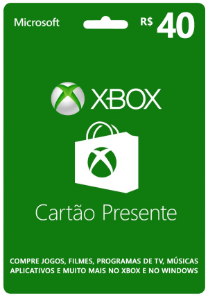 Cartão-Presente Xbox - R$ 40