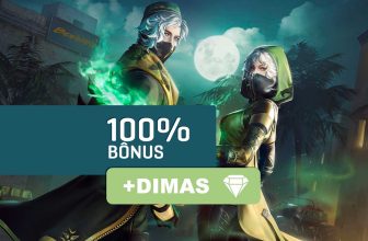 Bônus de 100% em Diamantes valendo por 3 dias! Exclusivo para a primeira recarga do ID durante a promoção