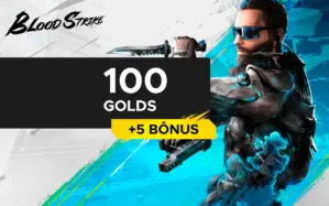 Cartão pré-pago Blood Strike – 100 Golds + 5 de Bônus