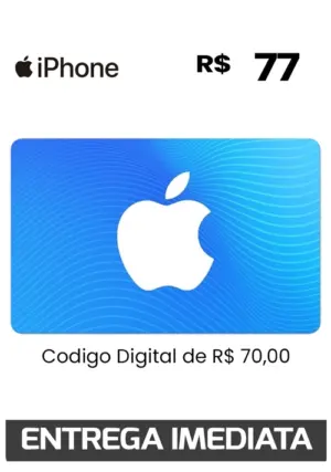 Gift Card Digital App Store R$ 70 – Apple / iPhone