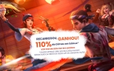 Hora de ampliar o arsenal com bônus de 110% em dimas para a primeira recarga até 24/02!