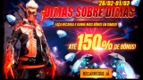 Dimas sobre Dimas! Garanta até 150% de bônus na recarga de Diamantes